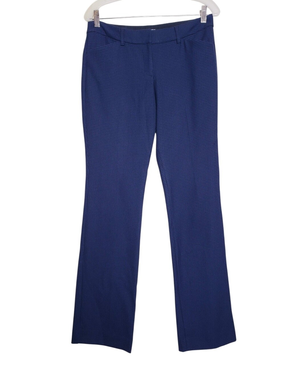 Express Editor Blue Black Houndstooth Stretch Trouser Dress Pants Women's Size 4
